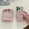 Розовая линия KT cat подходит для iPhone16promax Чехол для iPhone 14 нишевый 15 защитный чехол 17pro