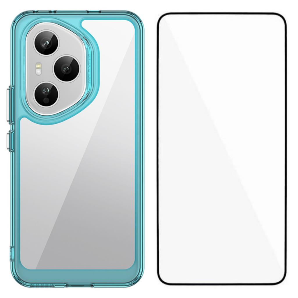 Для Honor 400 Pro 5G (Глобальный) Чехол для телефона WANLONFENG Серия XC TPU Акриловая крышка с закаленным стеклом (Большое отверстие для линзы)