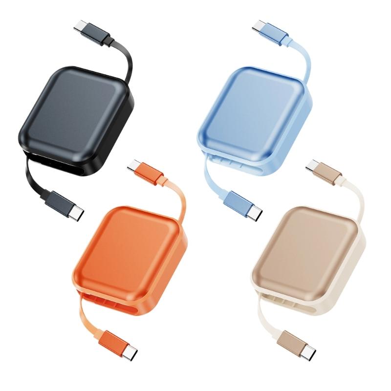 Выдвижной Быстрозарядный USB C Кабель 240 Вт Для Телефона 15 16 17 Ноутбуков Скорость Передачи Данных 480 Мбит/с Конструкция из АБС-пластика и Металла