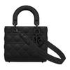 Сумка Lady Dior из полностью матовой телячьей кожи, Сумка через плечо, Сумка на плечо, Сумка Маленькая Женская Матовая Черная M0538SLOI-M989