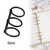 5 шт., металлические папки с вкладышами с 3 кольцами, кольца для переплета с 3 отверстиями, разделенные на петлях защелки