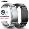 Huawei Ultimat 20 22mm uchun titanium tasma Samsung Galaxy Watch6 5 4 3 40mm 44mm 45mm 47mm uchun erkaklar bilaguzugi Gear S3 soati uchun GT3 Pro 46mm hashamatli tasma