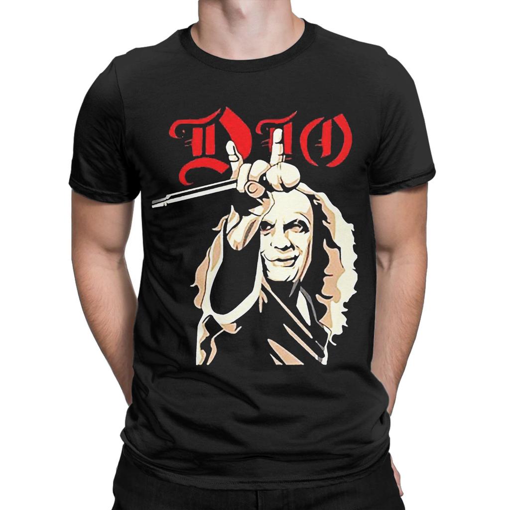 DIO Рок-группа Хлопковая футболка для мужчин Лето Классические футболки Круглый вырез Футболки Харадзюку Дизайн оверсайз Топы