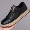 Fashion Autumn Platform Casual Sneakers for Men Fashion Cow Leather Soft-soled Men's Board Shoes Designer Sports Zapatos Para Hombre