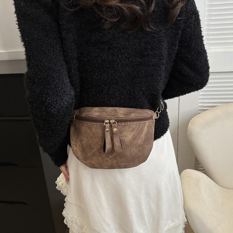 Женские поясные сумки из искусственной кожи Стильная сумка-хобо Однотонная на плечо Роскошная дизайнерская нагрудная сумка Широкий ремень Модная поясная сумка KTY