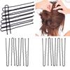 50PCS Black Gifts Headwear U-shaped Hairclips Waved Hair Pins Barrette