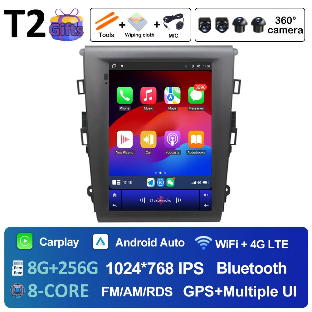 Смарт-система Android 14 для Ford Mondeo Fusion MK5 2013 2014 2015 2016 2017 2018 DSP Стерео Автомагнитола Вентилятор охлаждения Сенсорный экран