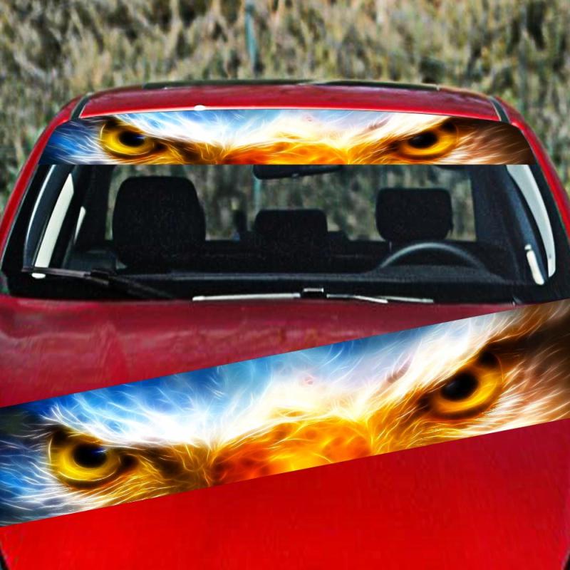 2шт 3D прозрачная наклейка на лобовое стекло автомобиля виниловая наклейка