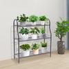 3 Tier Metal Plant Stand, Heavy Duty Iron Storage Shelf Organizer, 55lbs Load Bearing for Indoor Plants, Shoes, Books