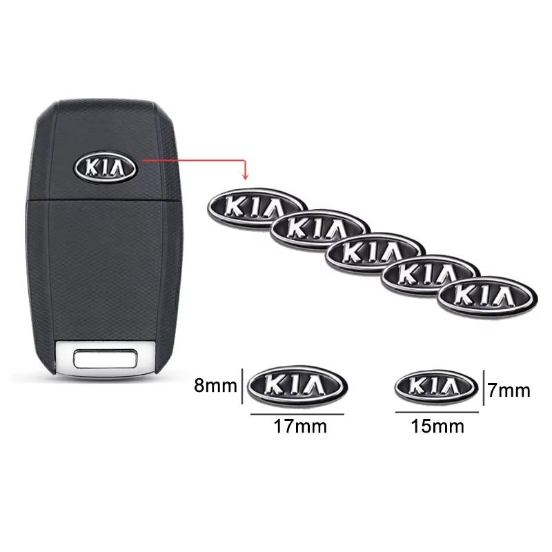 5/10Pcs Aluminium Metal Car Styling Remote Key Stickers For Kia GT-Line Sportage Ceed Rio Picanto Sorento Soul Cerato Venga