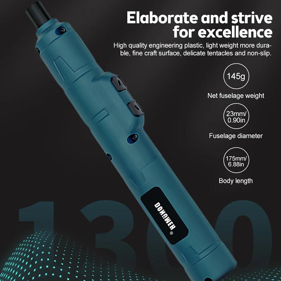 Mini Cordless Electric Screwdriver 3.6V Li-ion Adjustable Torque Portable Tool Kit Home DIY Electronics Repair Blue