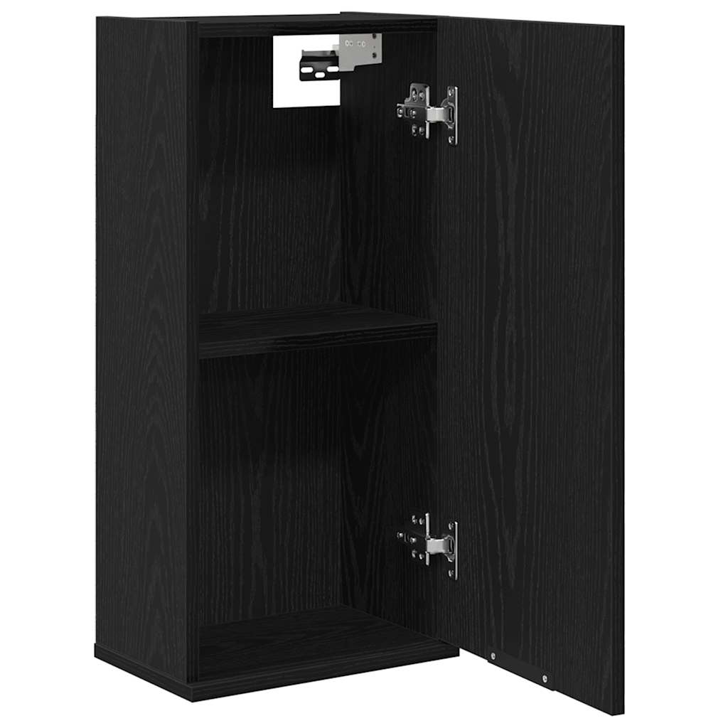 Wall Mounted Bathroom Cabinet Black Oak 32 x 20 x 67 cm Engineered Wood
