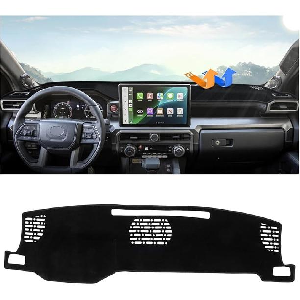 Autorder Dashboard Cover Mat For 2002-2005 Dodge Ram 1500 & 2003-2005 2500/3500 Accessories Dash Cover Flannel Dash Mat Sunshade Glare UV Rays