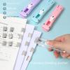 Macaron Color Seamless Student Stapler & Paper Clip Holder