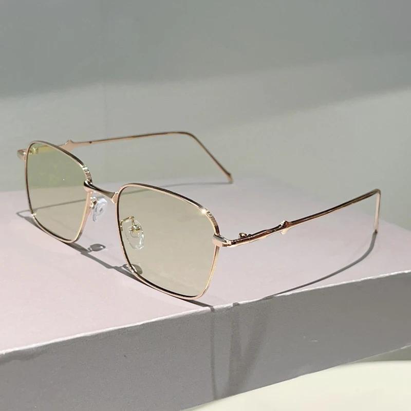 Винтажные квадратные солнцезащитные очки Мужские Ретро градиентные оттенки Женские Новые Модные Дизайнерские Роскошные брендовые Уличный декор Солнцезащитные очки