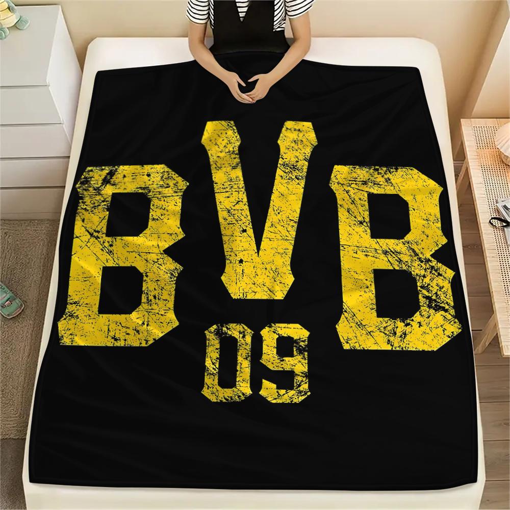 1 шт. Фланелевое одеяло с принтом BVB, Высокое качество, Для всех сезонов, Декор для дома, Тепло и уют, Идеально для рождественских подарков