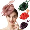 European and American feather imitation hemp mesh yarn racing festival top hat celebrity dress hair accessories show catwalk headgear wholesale