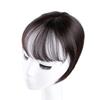 Women 3D Bangs Natural Wispy French Bangs Forehead Hair Extensions Black Brown Bangs Fringe Wig Hairpieces