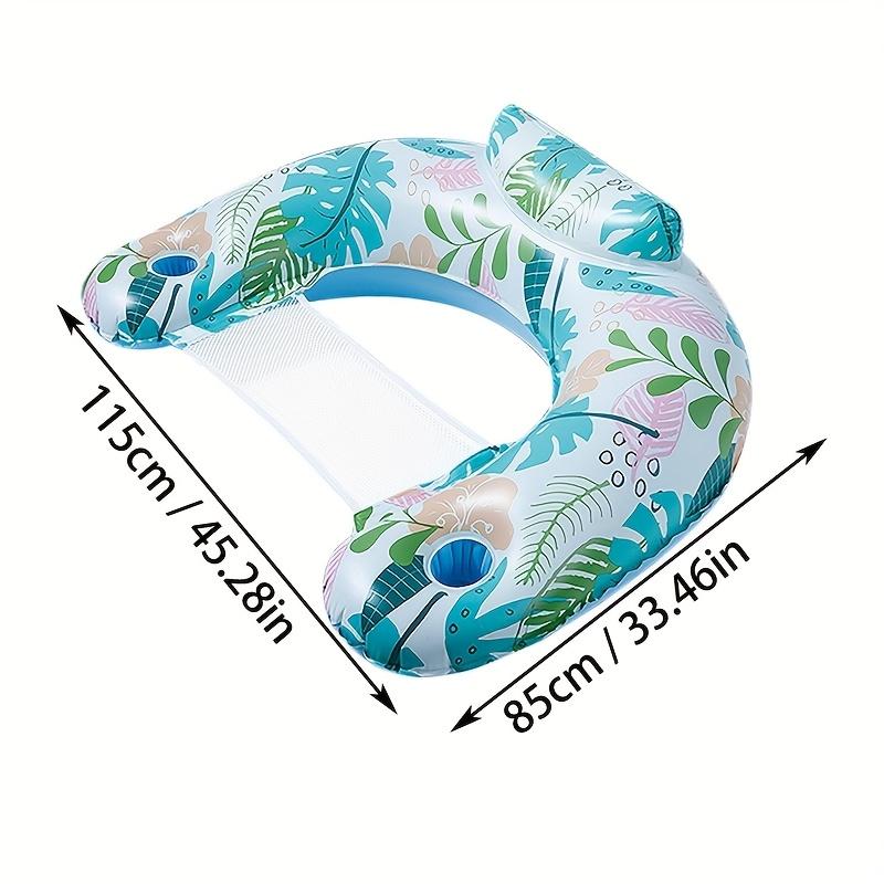 Надувные плавательные стулья для бассейна, водные шезлонги для взрослых с подстаканником и спинкой, плавающие кресла-трубы для летних вечеринок у бассейна