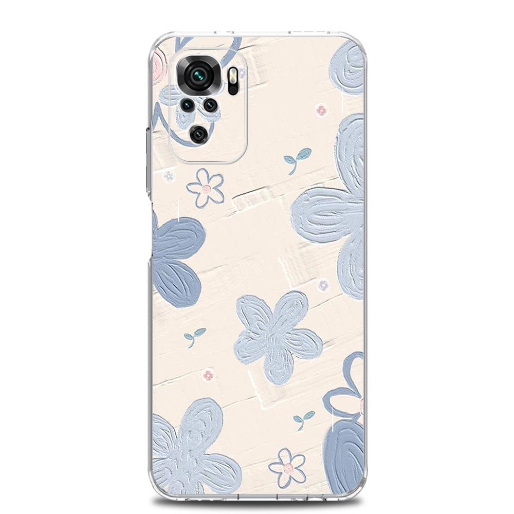 Чехол для телефона Xiaomi Redmi Note 13 12 5G 9S 9 8 10 11 Pro Plus 4G 9T 13C 12C10C 9C 9A 7 Прозрачный чехол любовь цветок Искусство