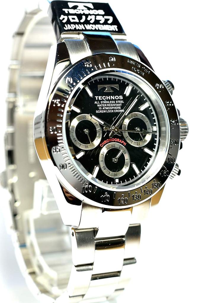 TECHNOS Часы-хронограф TSM401SB, водостойкие до 10 АТМ,