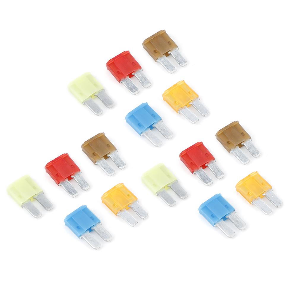 15pcs Car Blade Fuse Set Circuit Micro2 Blade Fuse Assorted Kit 5A 7.5A 10A 15A 20A 32V Fuses4