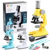 Детский микроскоп 1200x Оборудование для научных биологических экспериментов для учеников начальной школы Набор игрушек-микроскопов