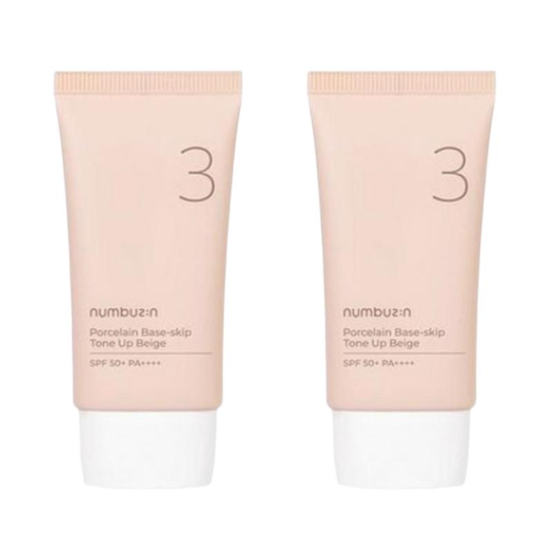 Numbuzin No.3 Porcelain Base-Skip Tone-Up Beige SPF50+ PA++++ 50ml