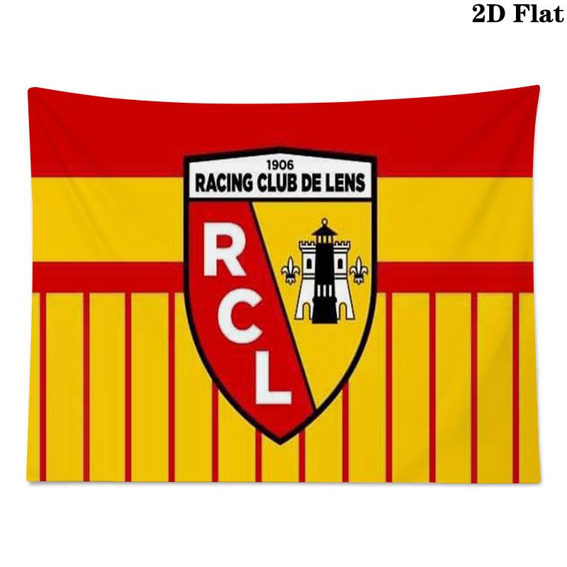 RC Lens Logo Wall Tapestry Aesthetic Wall Hanging Printed Fabric Blanket Decorative Tapestries for Bedroom Living Room Home Decor