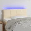 VidaXL LED Headboard Bedroom Furniture Single Bed Accessory Headboard Bed Frame Interior Cream 3121607