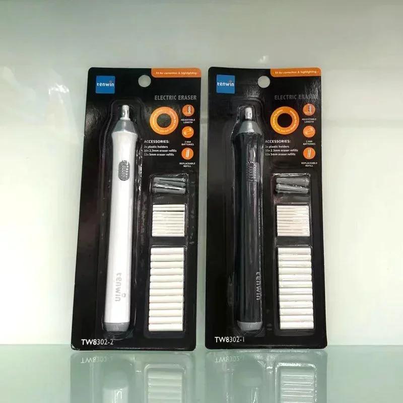 Новые ученики используют электрический ластик, чтобы сэкономить усилия и очищать автоматически. Вращайте инструмент для эскизов, чтобы изучать канцелярские товары.