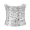 Wide Concave Bracelet Vintage Miao Silver Pattern Bohemian Bracelet Female Personality Exotic Bracelet Accessories