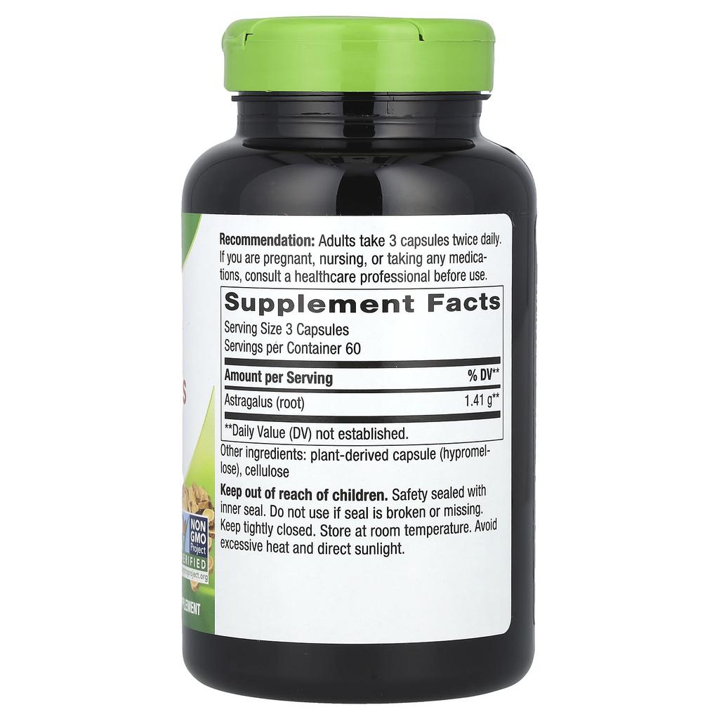 Nature's Way Astragalus Root, 1,410 Mg, 180 Veggie Capsules (470 Mg Per Capsule)
