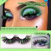 European And American 25mm Color Bright Pink Mink Hair False Eyelashes Natural Docile Thick Eyelashes
