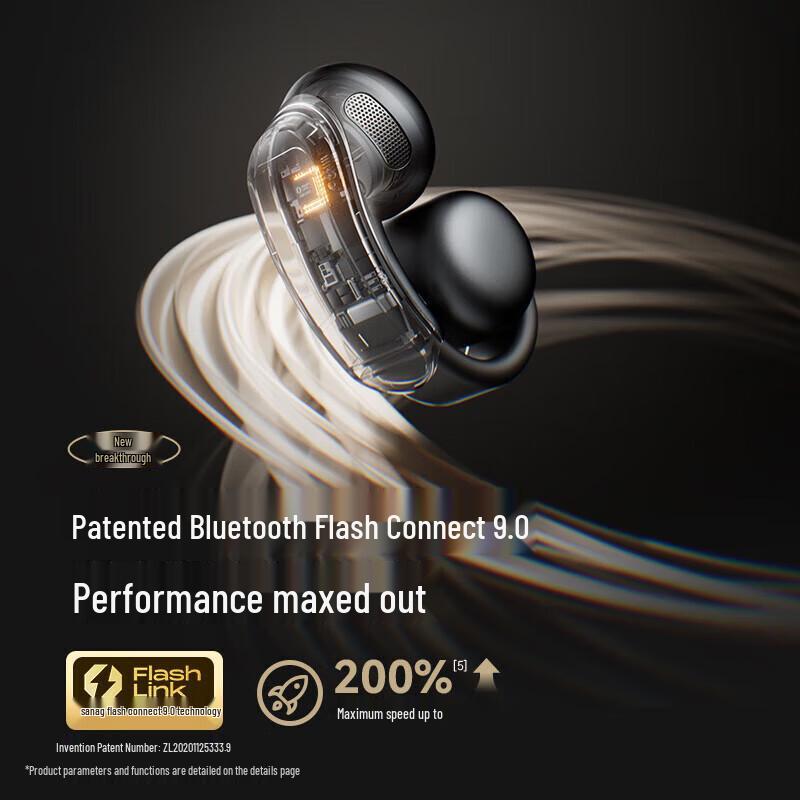 SANAG S9S AI Open-Ear Bone Conduction Bluetooth Headset