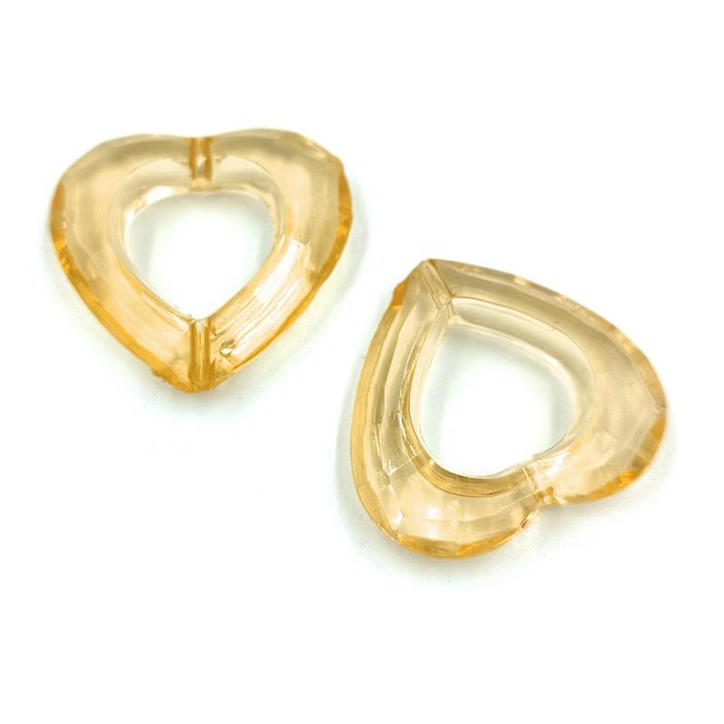 Полые бусины в форме сердца ярких цветов, акриловые принадлежности ручной работы, свободные бусины, 10 шт., для изготовления ювелирных изделий, аксессуары «сделай сам»