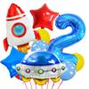 Astronaut Astronaut Themed Birthday Party Decoration Rocket Balloon Aluminum Membrane Balloon Yearly Arrangement
