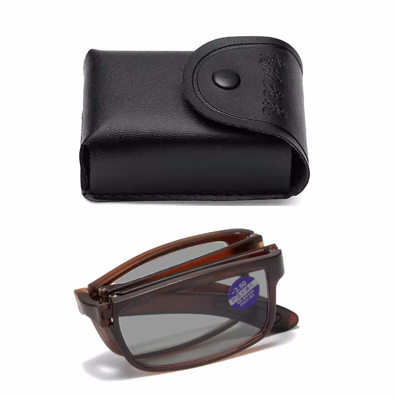 Солнцезащитные очки с защитой от синего света, меняющие цвет, для очков с минусовыми линзами, модные тенденции, портативные складные очки для близорукости, готовые очки