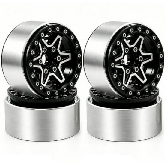 RS Red Spider 1/10 Crawler 1.9" Six-Star Wheel Hub Black for TRX4/SCX10