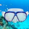 MK‑503 Adult Diving Goggle Silicone Face Shield Glasses Snorkeling Equipments Blue