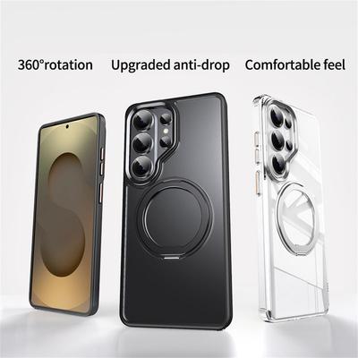 Для Samsung Galaxy S26 Ultra Магнитный чехол ТПУ + Акрил + Металлическая подставка Матовая крышка телефона