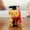 Adorable Graduation Teddy Bear Plush Toy With Glasses And Short Plush Material