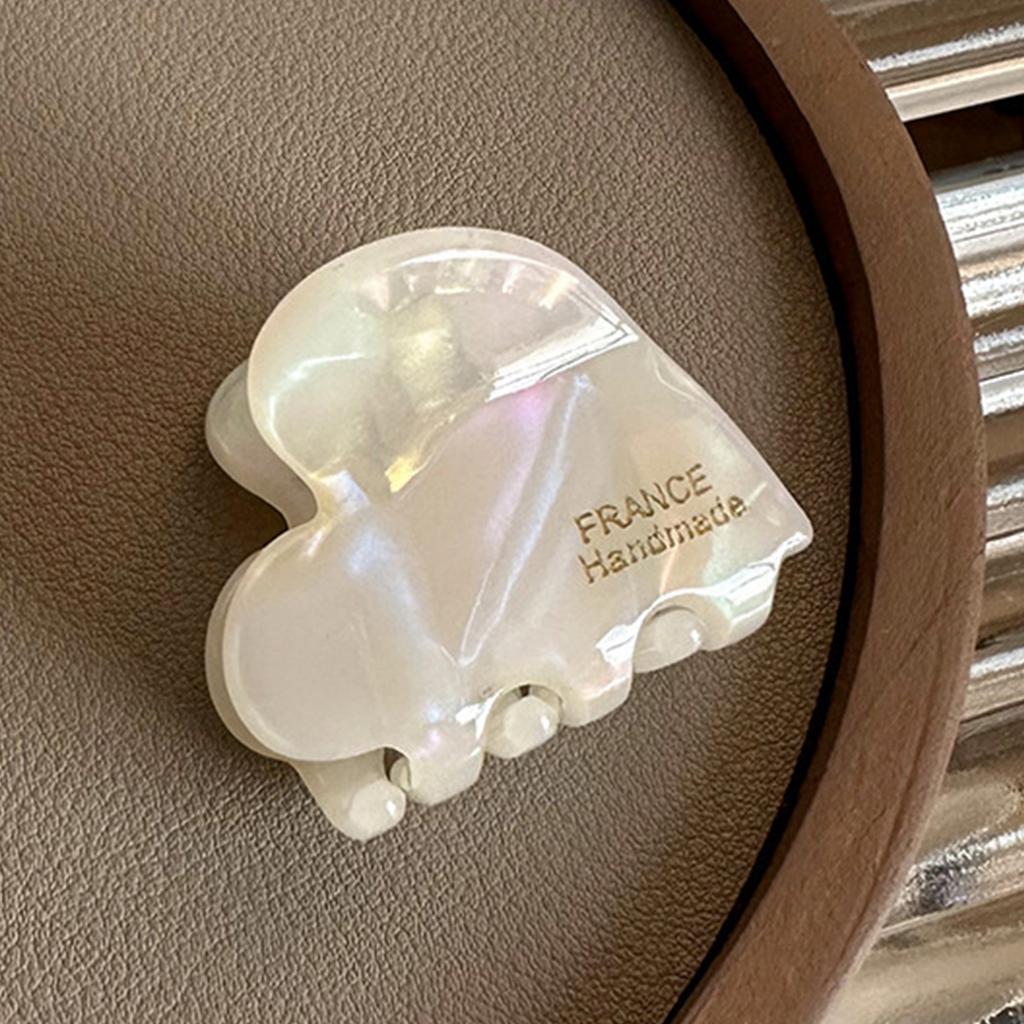 Small Heart Shaped Acetate Hair Clips For Women Men Non Slip Korean Style Hair Accessories