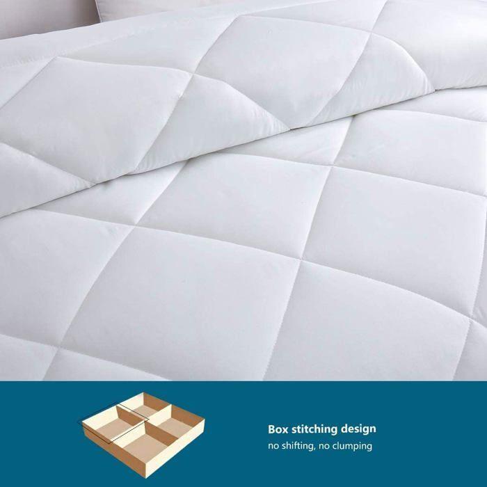 WAVVE Couette Pour Lit 105/120 Cm Fibre 300gr/m², Légère, Douce, Respirante Pour L'automne Et L'hiver (200x220 Cm)