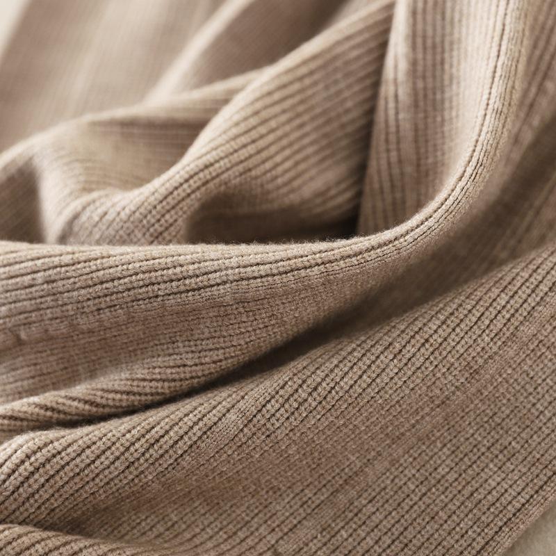 Женские осенне-зимние однотонные прямые вязаные брюки с высокой талией и драпировкой