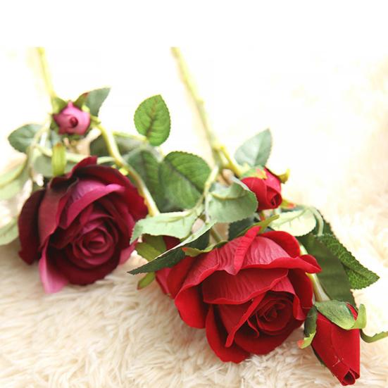1Pc Real Touch Artificial Rose Fake Flower Wedding Bouquet Party Home Decor