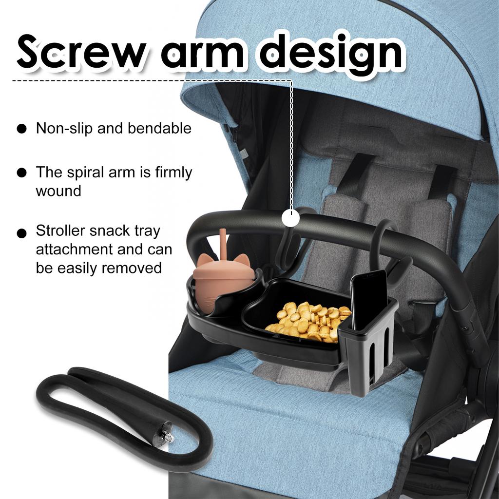 2 In 1 Stroller Cup Holder Phone Support Baby Snack Tray Universal Milk Bottle Holder Kids Pushchair Carriage Stroller