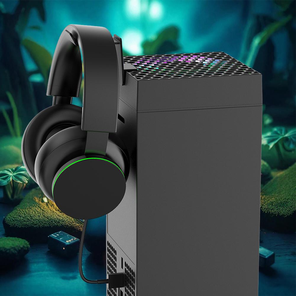 Вентилятор охлаждения RGB для Xbox Series X с держателем для гарнитуры, верхняя система охлаждения, 3 скорости регулируемого верхнего вентилятора, интеллектуальный контроль температуры