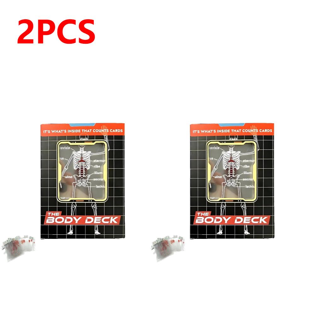 1-3PCS Human Anatomy Poker Cards The Body Deck Skeleton Playing Cards Waterproof Plastic Playing Cards Fun Halloween Board Game