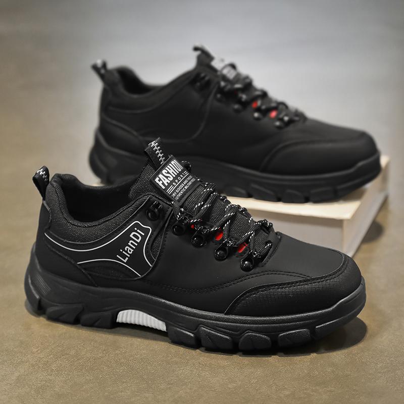 Новая мужская спортивная обувь для хайкинга 2025 Мужская нескользящая тренировочная обувь Кожаная уличная обувь больших размеров 48 Осенняя обувь для хайкинга и бега